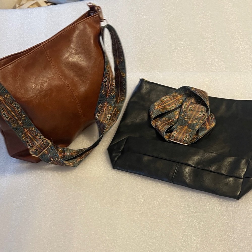 Brown and Black Women's Handbag NIP 2 available W/ Guitar Strap